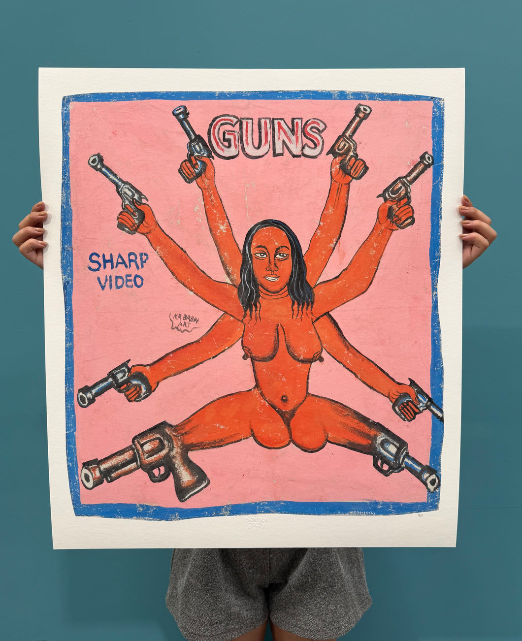 Guns - Limited Edition Archival Giclée Print from Static Medium by Mr. Brew