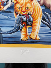 Load image into Gallery viewer, Alien x Cats - Archival Giclée Print from Static Medium by Daniel (Artist’s Proof)