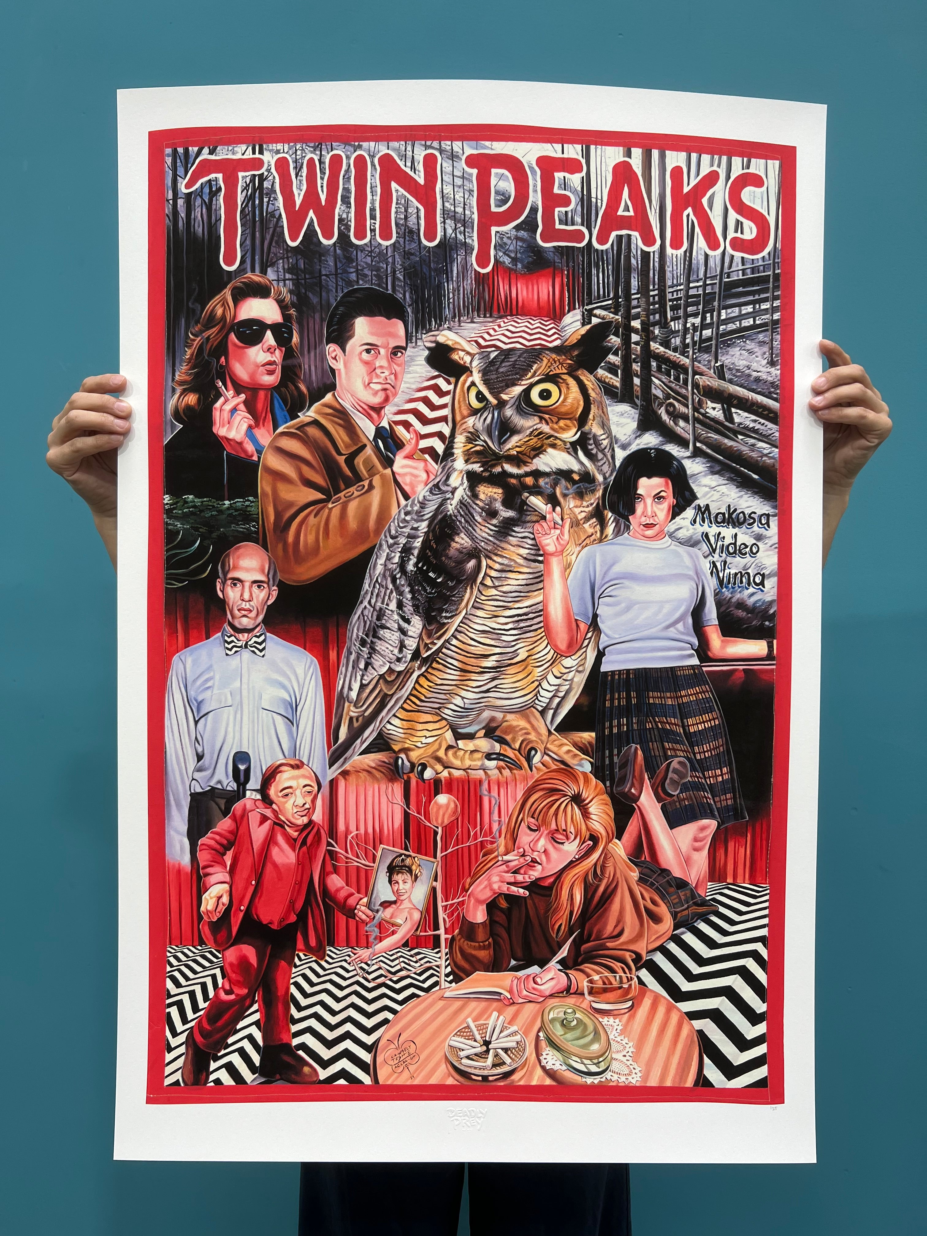 Twin Peaks - Archival Giclée Print from Static Medium by C.A.