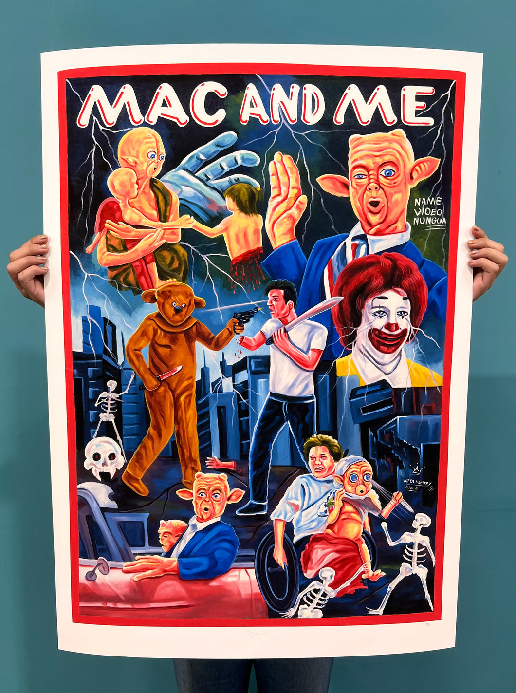 Mac and Me - Limited Edition Archival Giclée Print from Static Medium by Nii Bi Ashitey