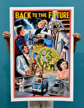 Load image into Gallery viewer, Back to the Future x Rick &amp; Morty - Limited Edition Archival Giclée Print from Static Medium by Heavy J