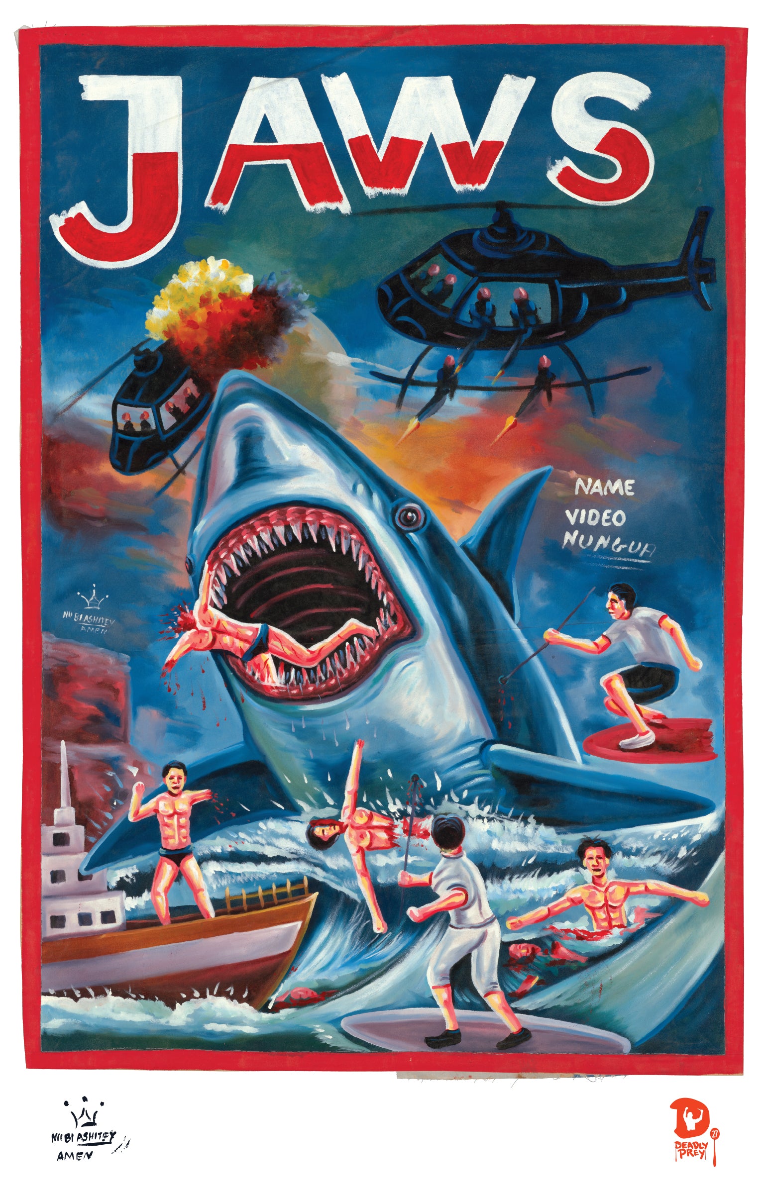 JAWS (High Quality Print) - Nii Bi Ashitey – Deadly Prey Gallery