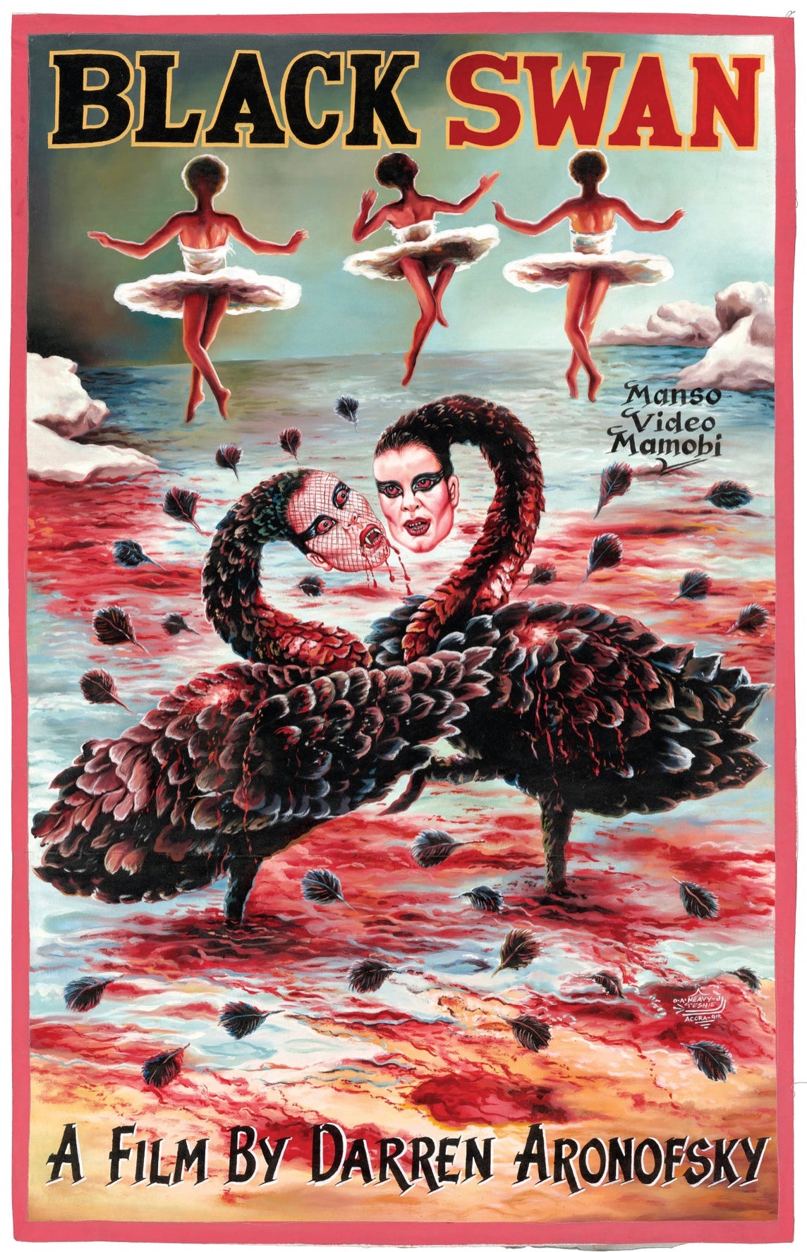 ❤★Super Black Swan★上下partyまつげスーパーブラックスワン Black Swan - Limited Edition Archival Giclée Print from Static