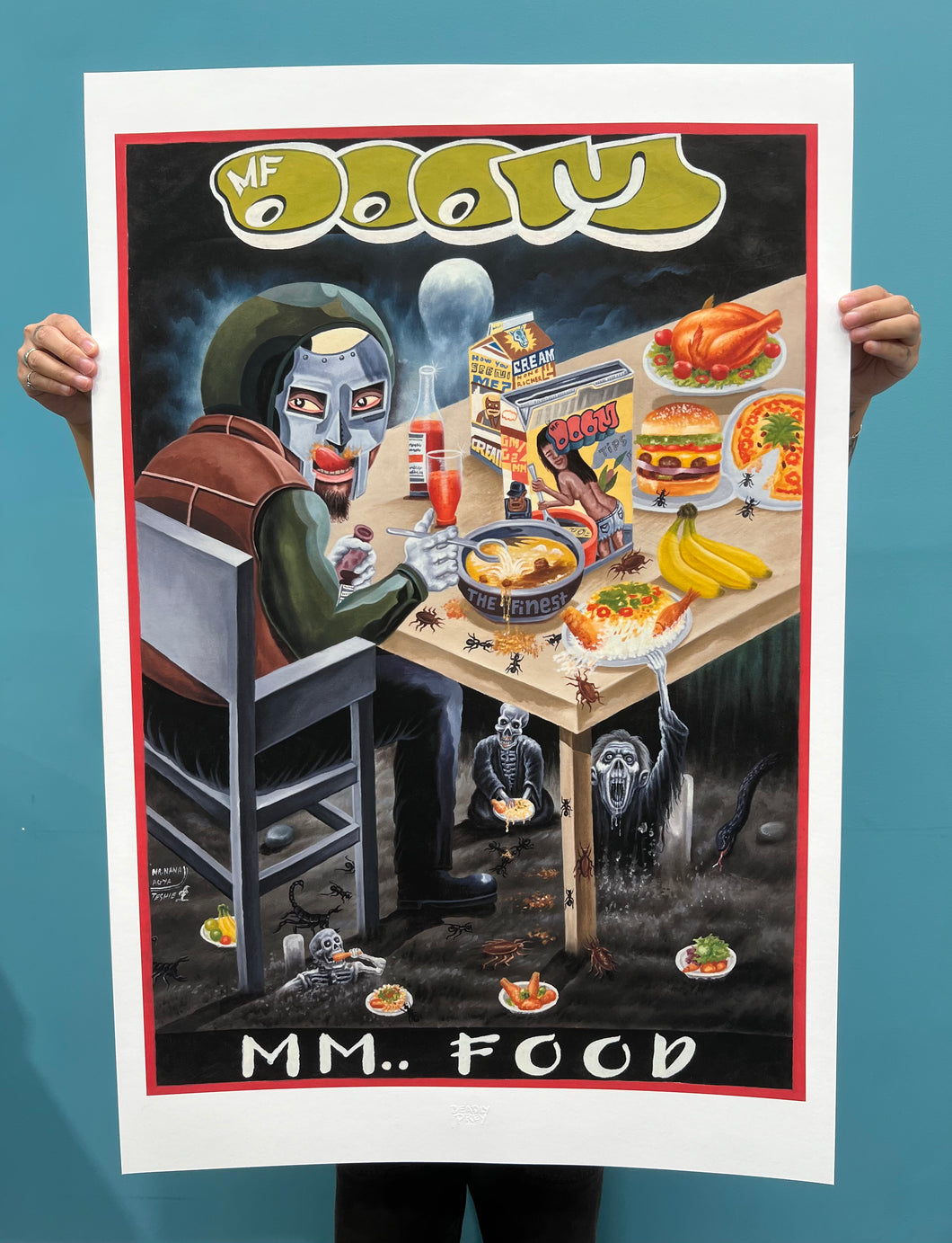 MF DOOM Mm..Food - Archival Giclée Print from Static Medium by Mr. Nana Agyq (Artist’s Proof)