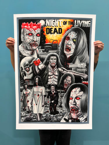 Night of the Living Dead - Limited Edition Archival Giclée Print from Static Medium by Salvation