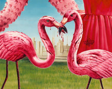Load image into Gallery viewer, Pink Flamingos - Archival Giclée Print from Static Medium by Heavy J (Artist’s Proof)