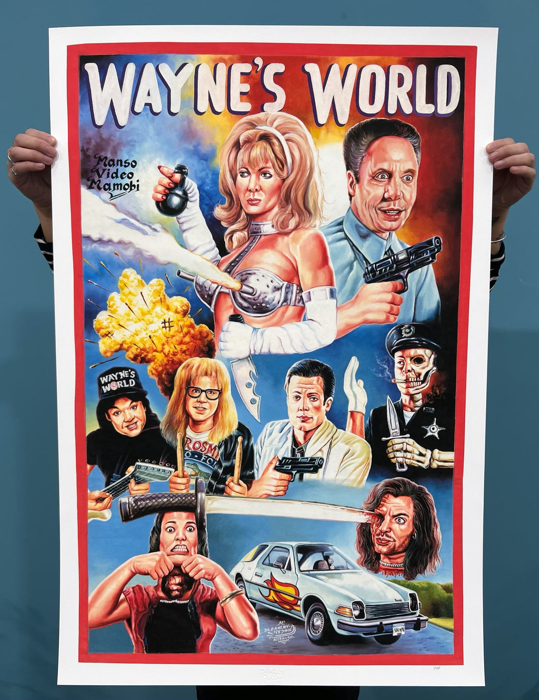 Wayne’s World - Limited Edition Archival Giclée Print from Static Medium by Heavy J