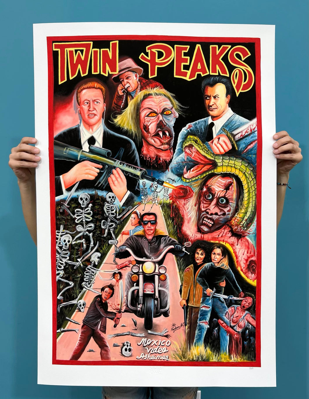 Twin Peaks - Limited Edition Archival Giclée Print from Static Medium by Farkira