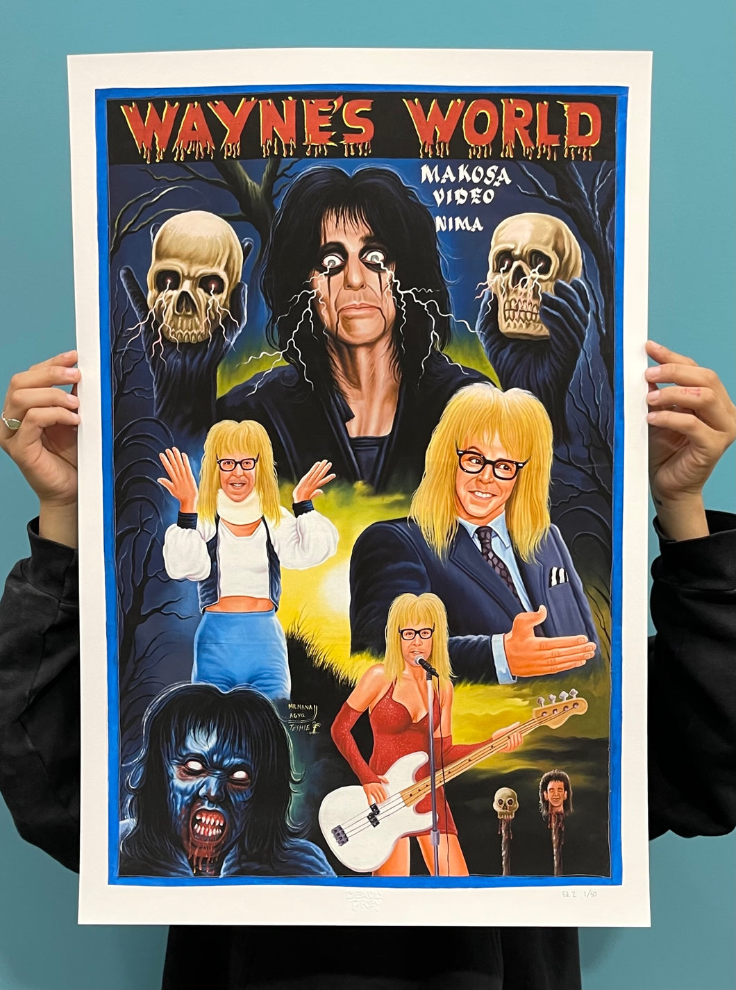 Wayne’s World - Limited 2nd Edition Archival Giclée Print from Static Medium by Mr. Nana Agyq