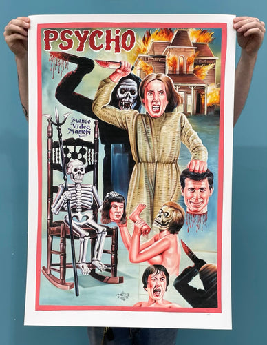 Psycho - Limited Edition Archival Giclée Print from Static Medium by Heavy J